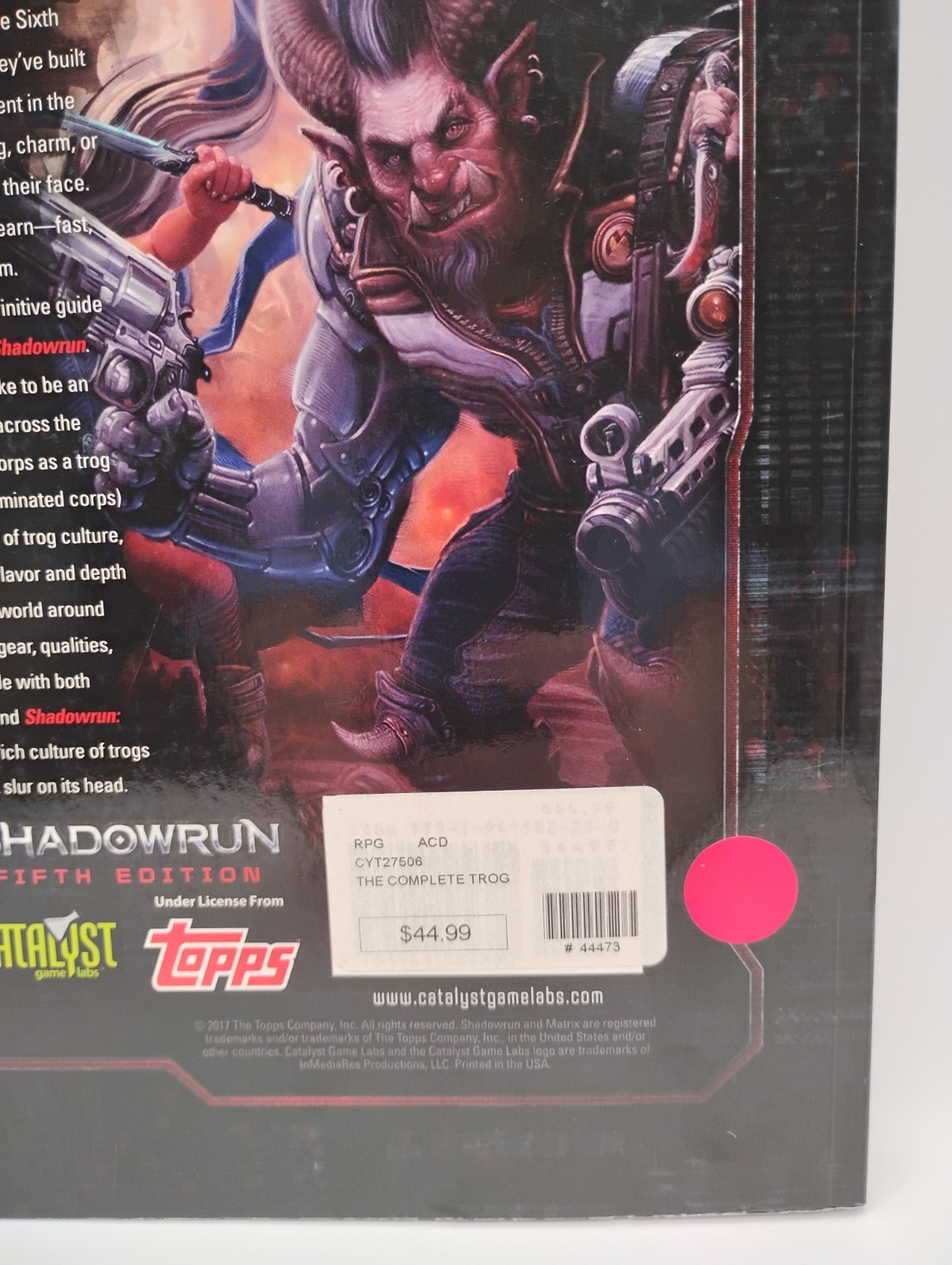 Shadowrun Fifth Edition - The Complete Trog - Runner Resources *NEW*