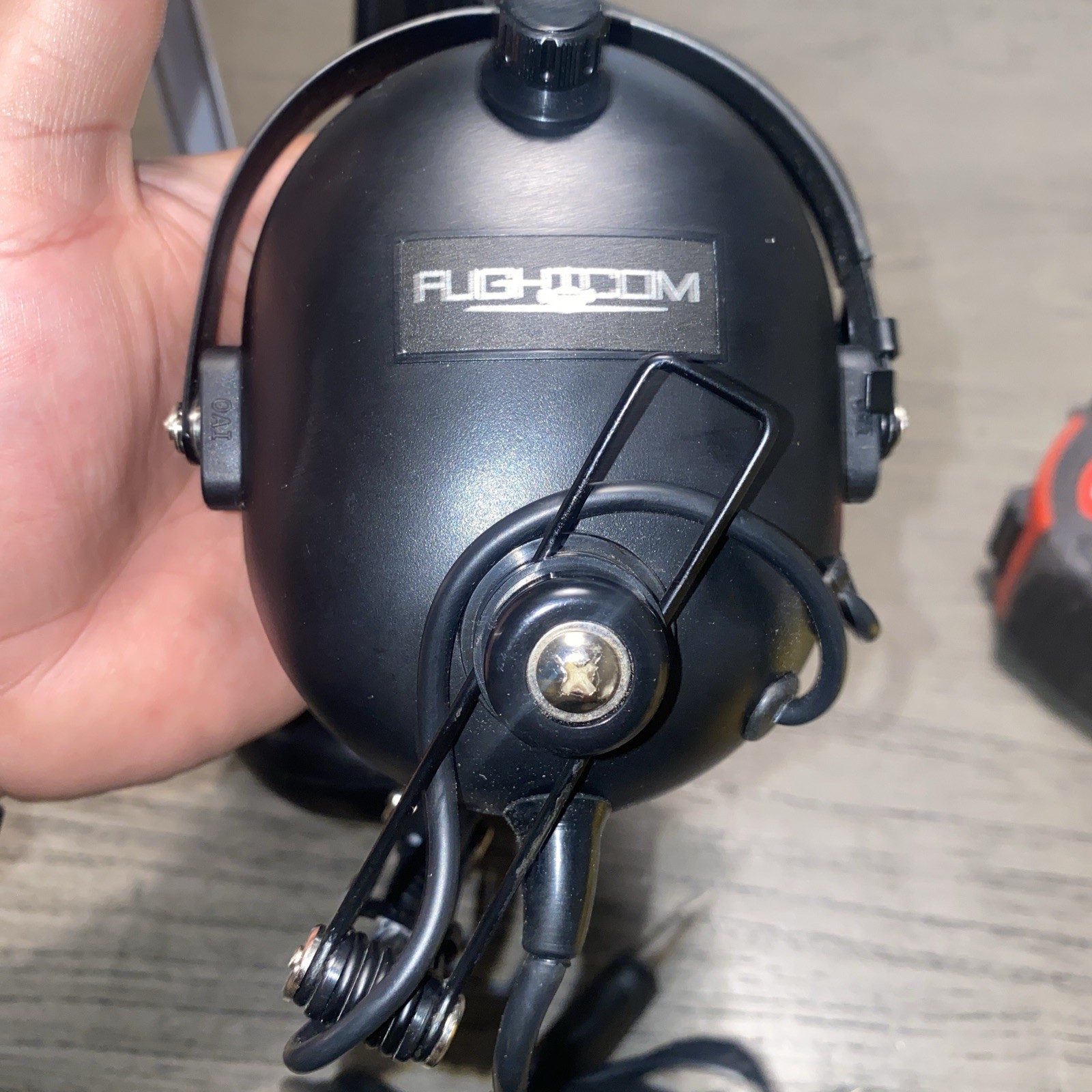 Flightcom Aviation Headset with Mic Untested As Is Very Good Conditon