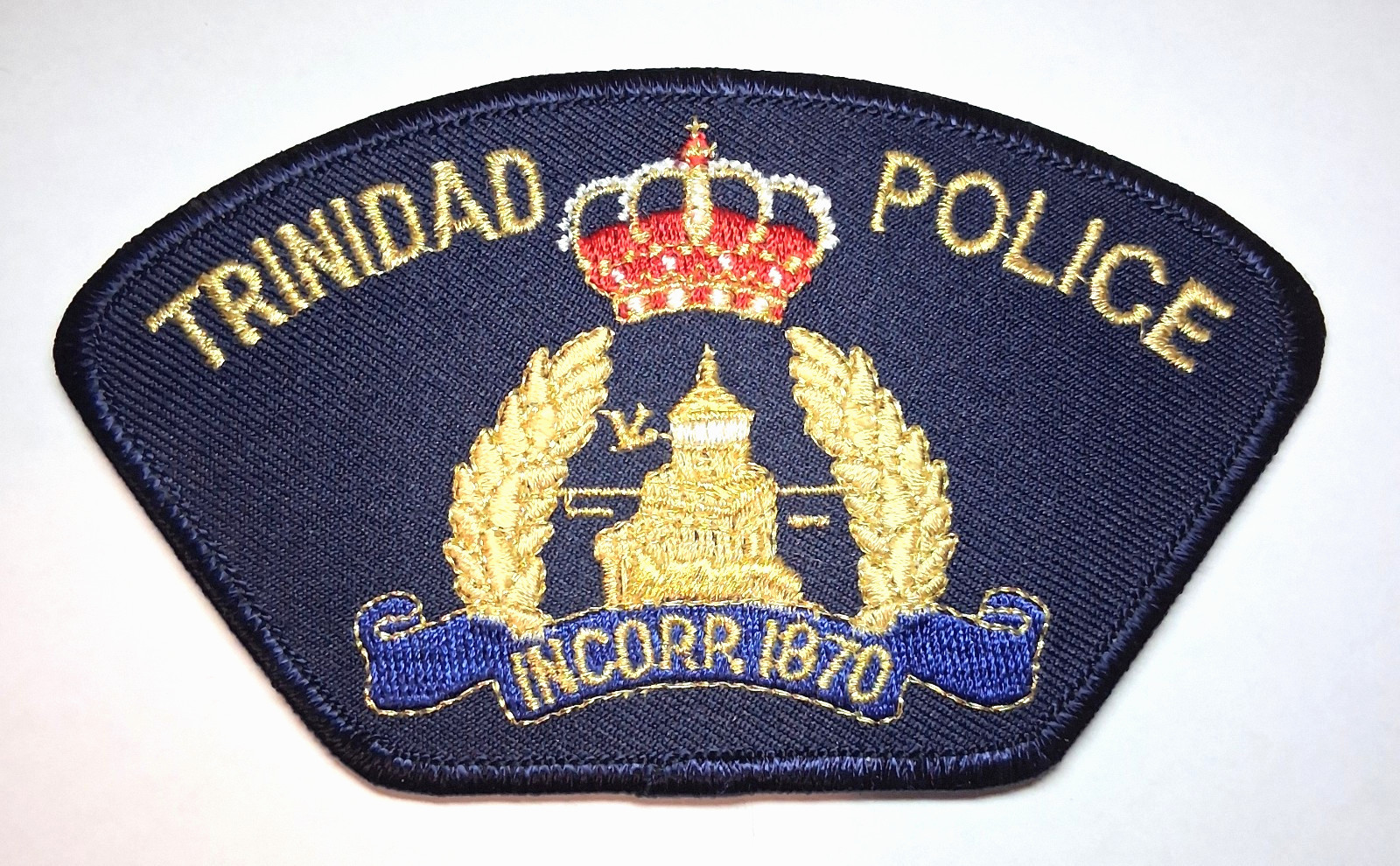 Trinidad California Police Patch - OLD & OBSOLETE - FREE Tracked US Shipping !