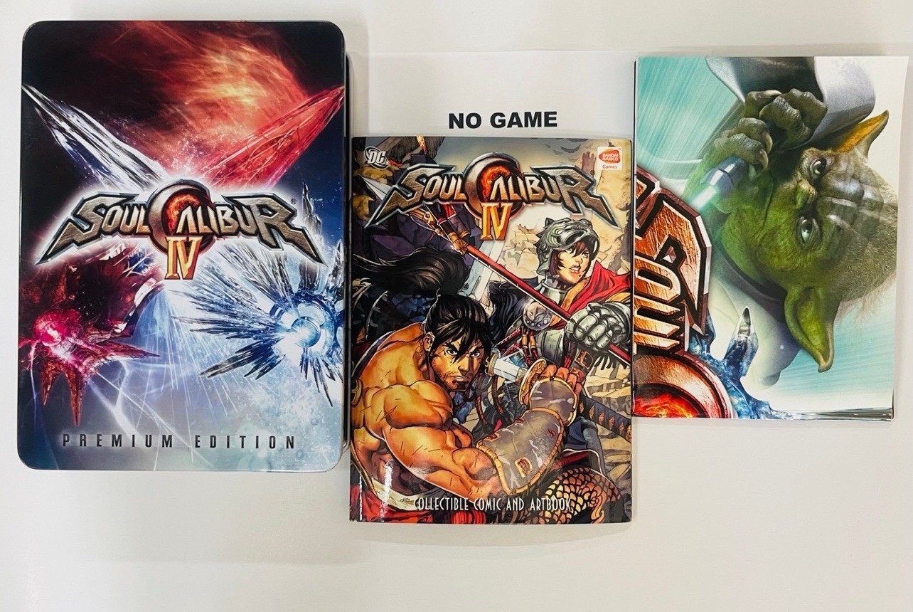 Soul Calibur IV Premium Edition Steel Box, Comic Art Book & Poster, New, NO GAME