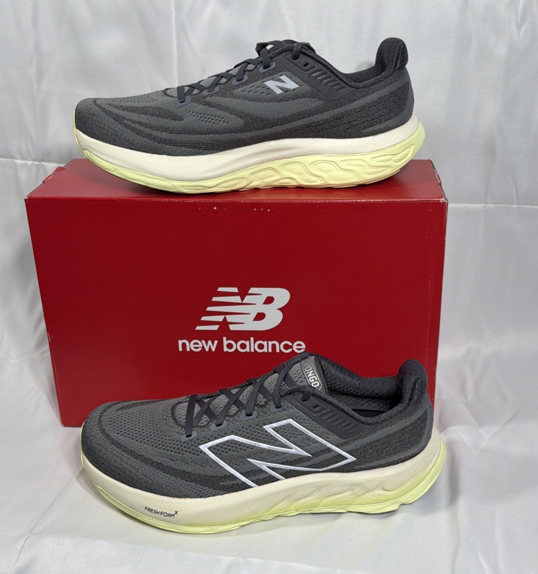 New Balance Men's Fresh Foam X Vongo V6 Running Shoes Grey/Yellow Size 12EE NEW