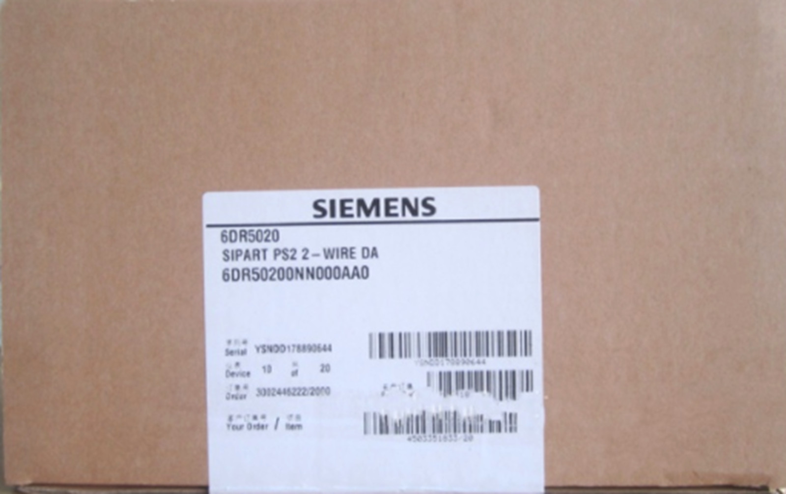 NEW SIEMENS 6DR5020-0NN00-0AA0 Intelligent Positioner