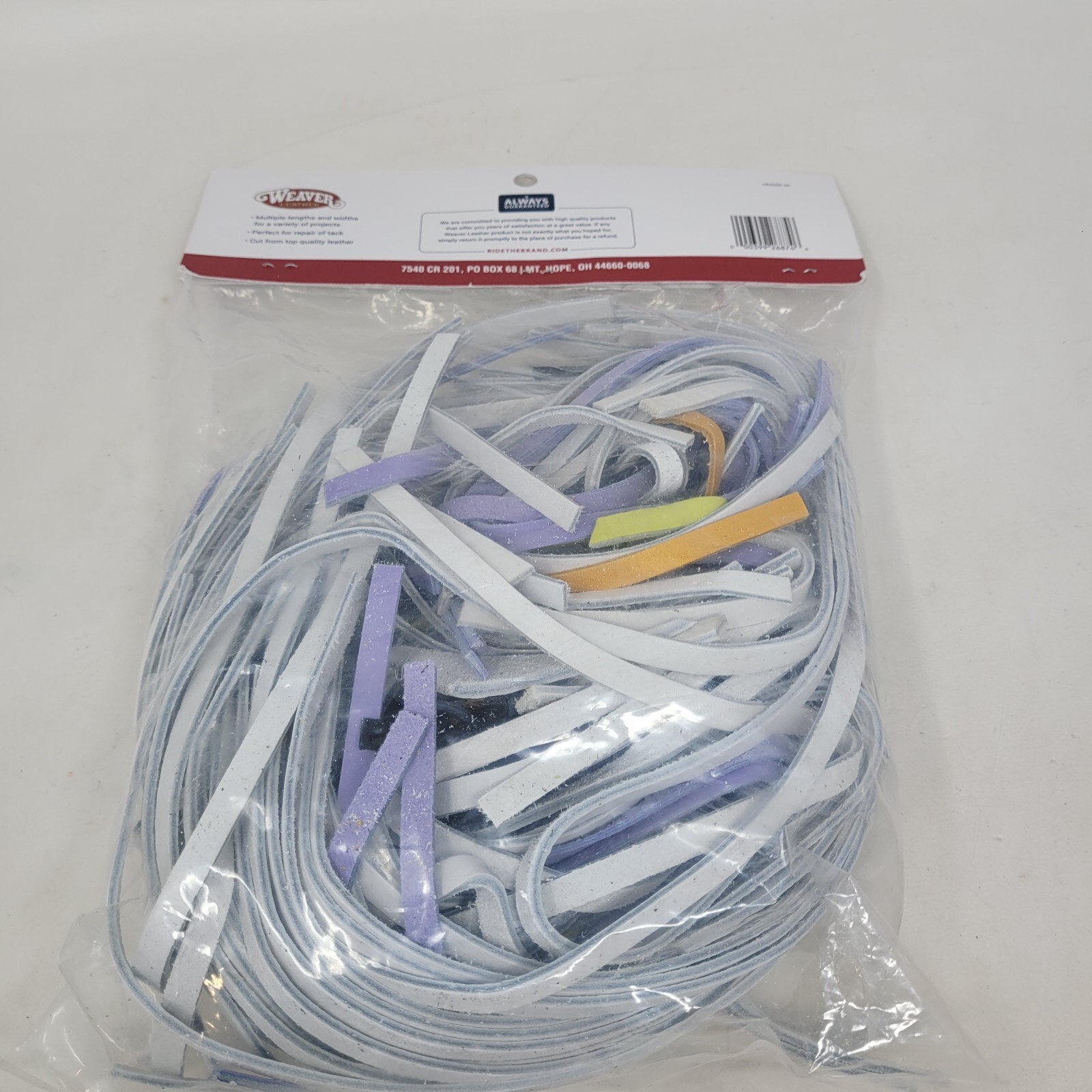 Weaver 1 Lb Leather Working Laces, Mostly White, PERFECT Assortment for Dyeing!