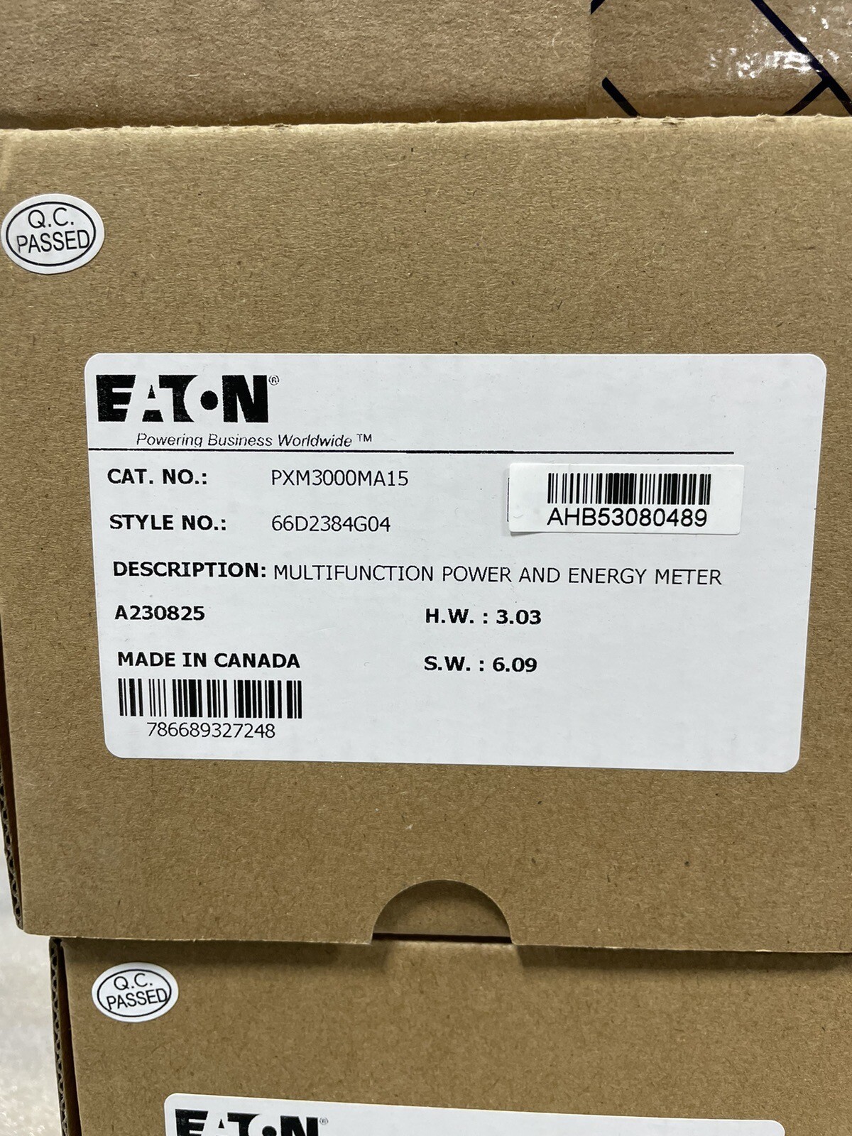 PXM3000MA15 + PXM1K Eaton Meter with Display, Power Supply 100-277 Vac, Ethernet