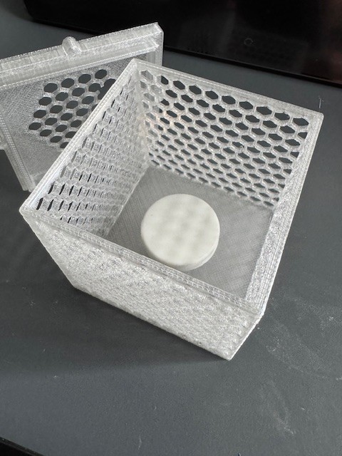 Clear 3D Printed Mushroom Coral Propagation Cage with Frag Support – 2in-6in