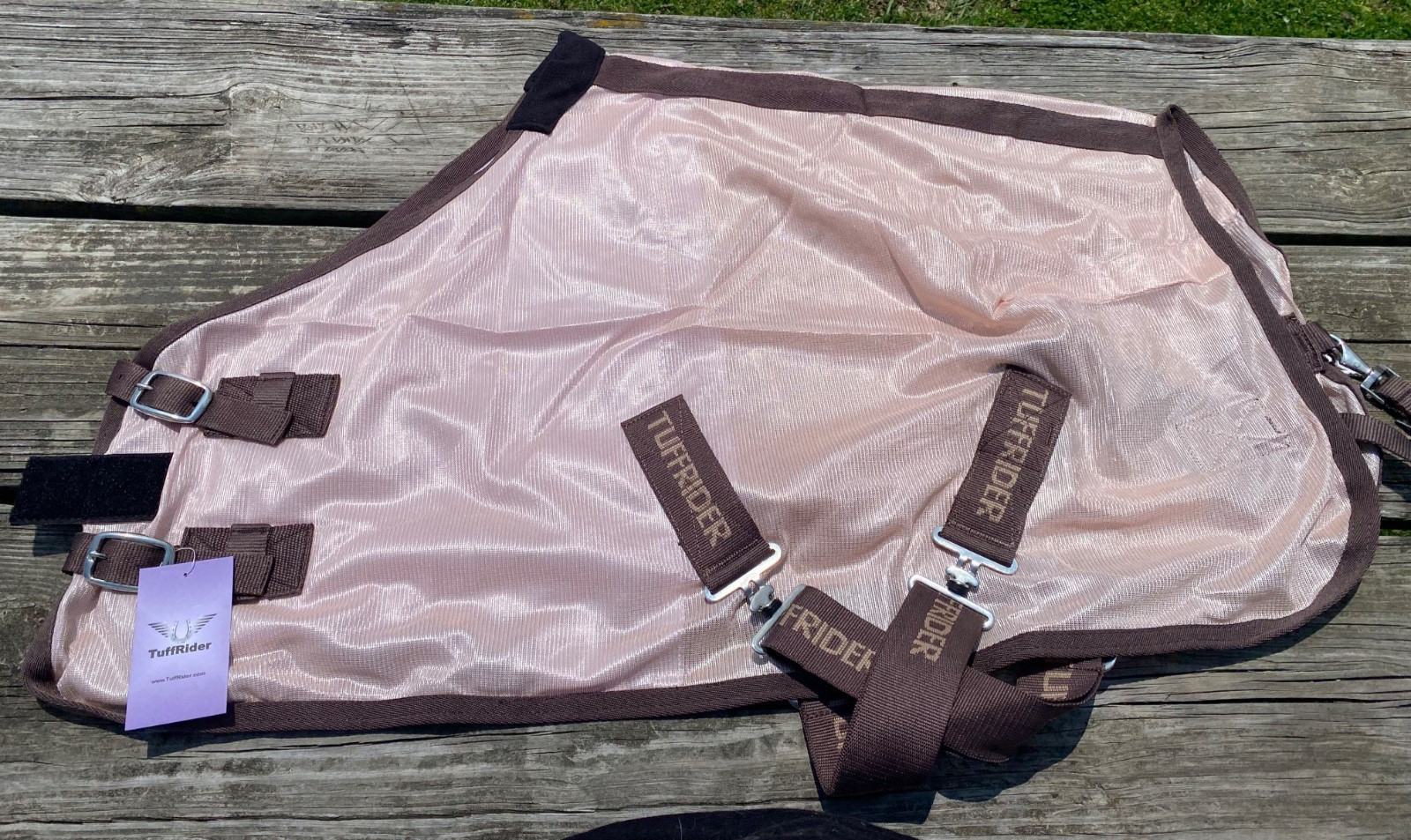 63” Tuffrider comfy mesh pony/yearling fly sheet Adobe Rose