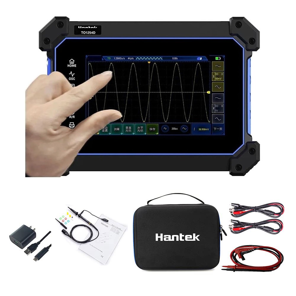 Hantek TO1254D Touch Panel 3IN1 Digital Oscilloscope Signal Generator Multimeter