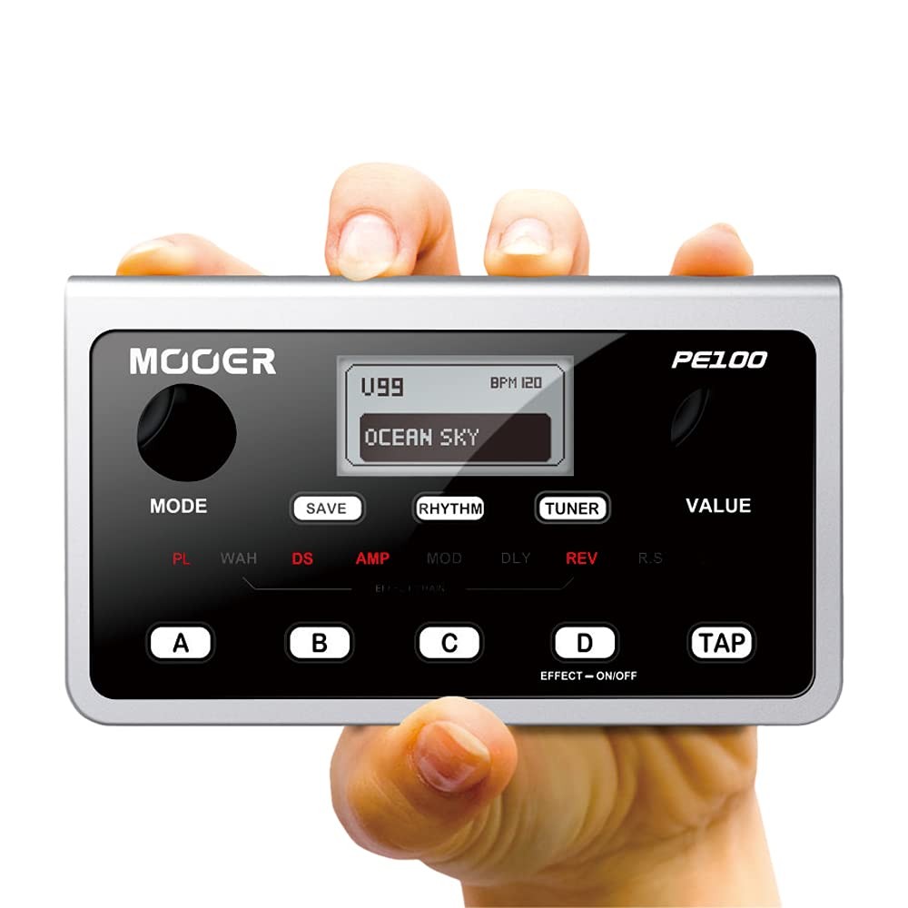 PE100 Portable Depstop Guitar Multi Effects Headphone Amp Pedal Practice Tool...