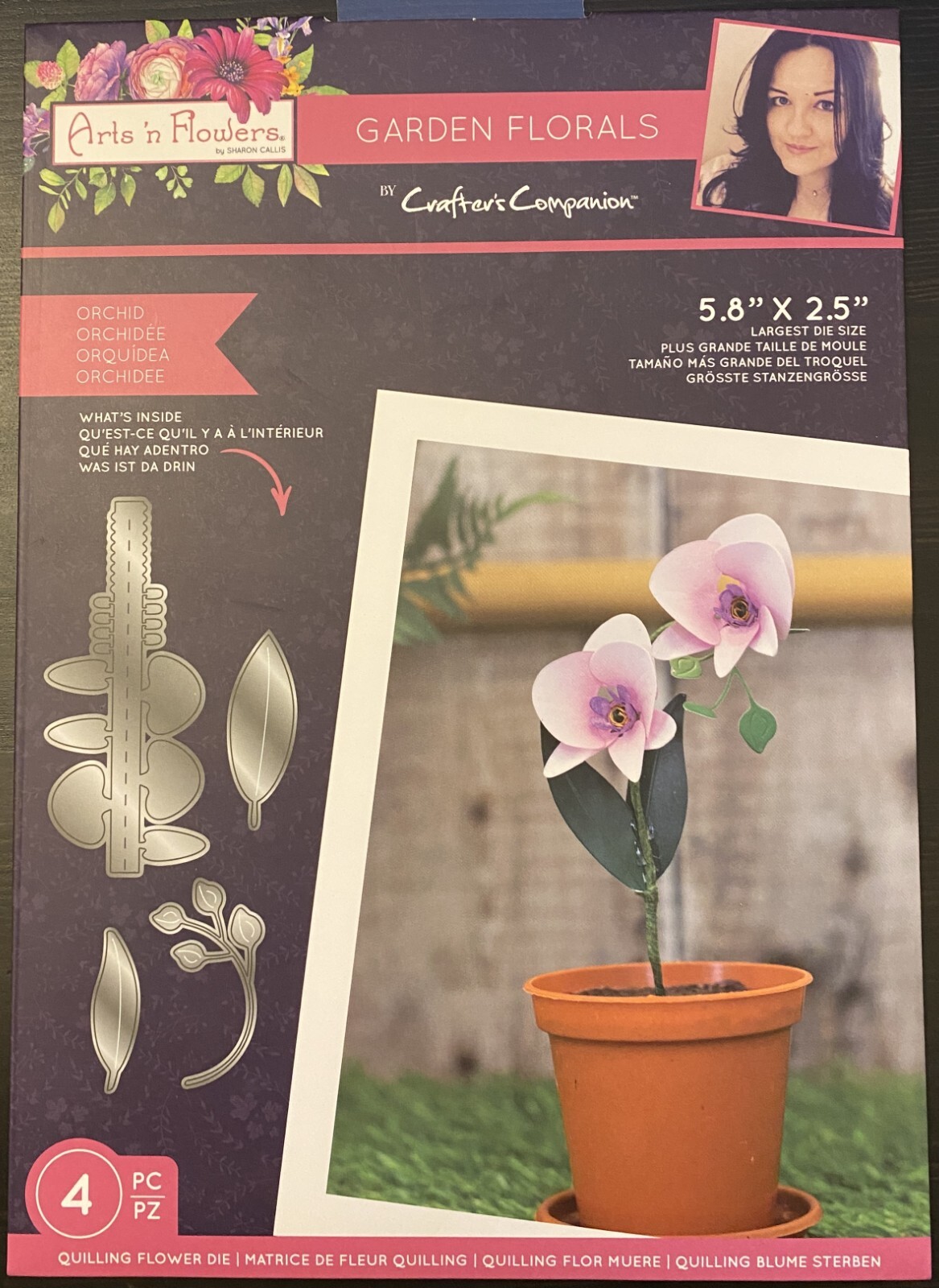 Crafters Companion Sharon Callis Garden Florals Orchid