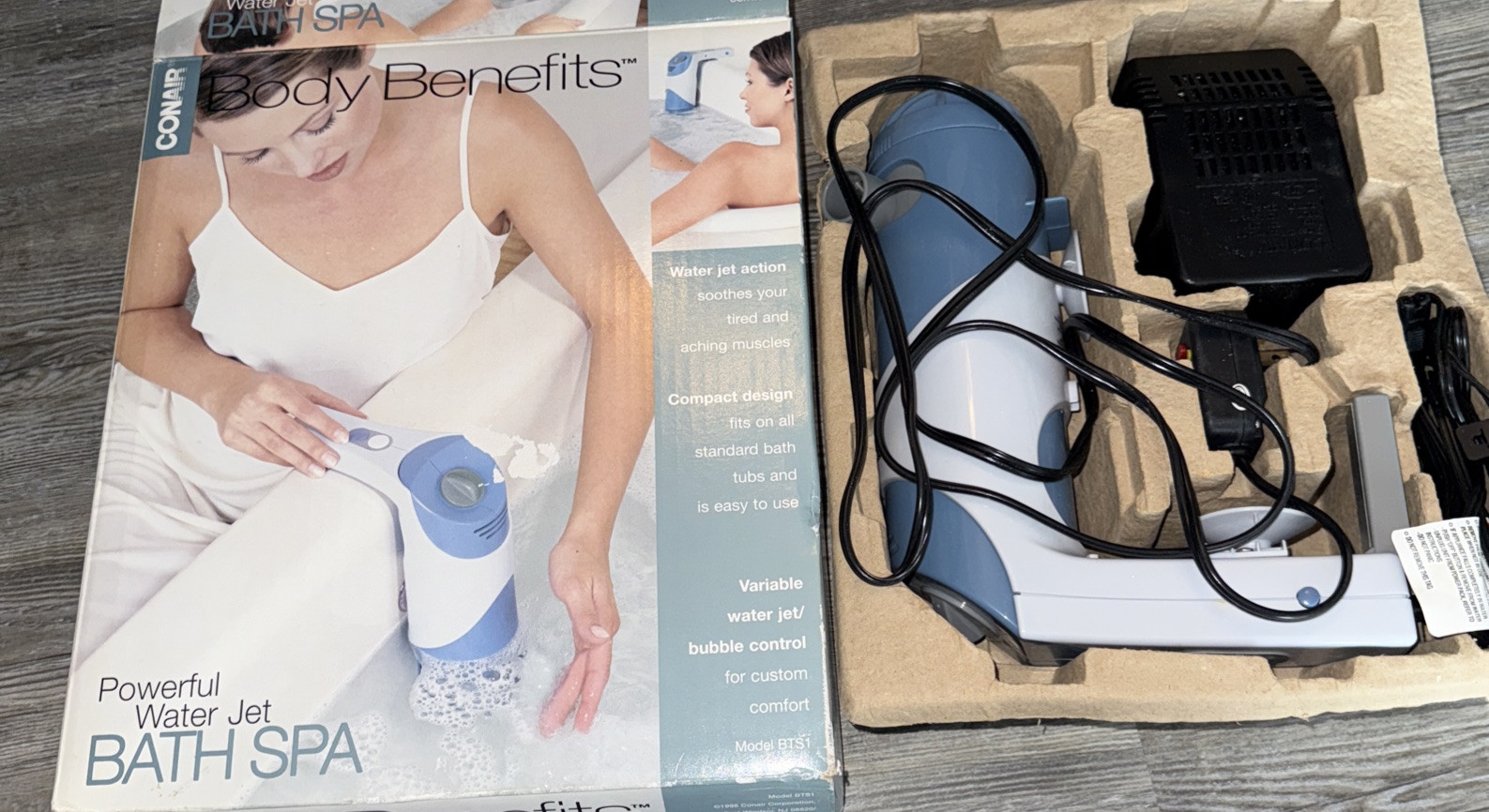Conair Body Benefits Dual Powerful Water Jet Bath Spa BTS1R Bubble Control Easy