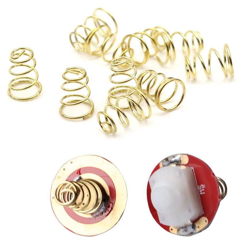 20 Pack Flashlight Switch Battery Spring Replacement LED Flashlights Battery ...