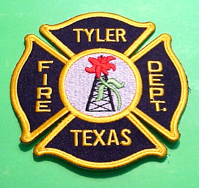 TYLER  TEXAS  TX  4"  FIRE DEPARTMENT PATCH  FREE SHIPPING!!!