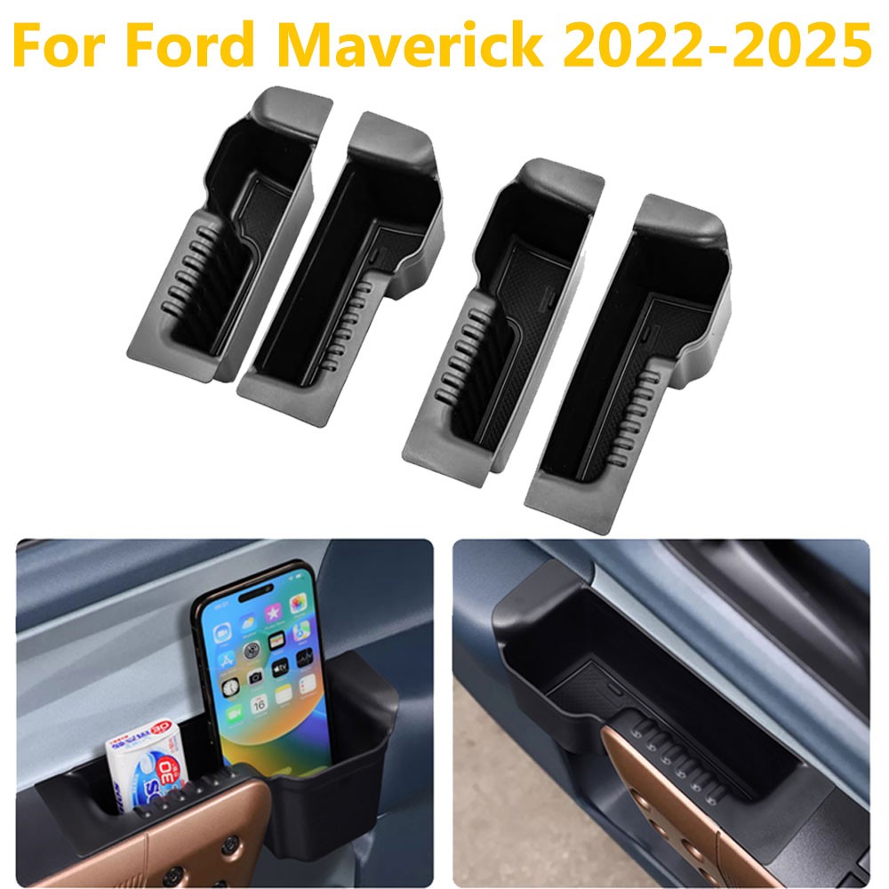 4x For 2022-25 2026 Ford Maverick Front & Rear Door Handel Storage Box Organizer