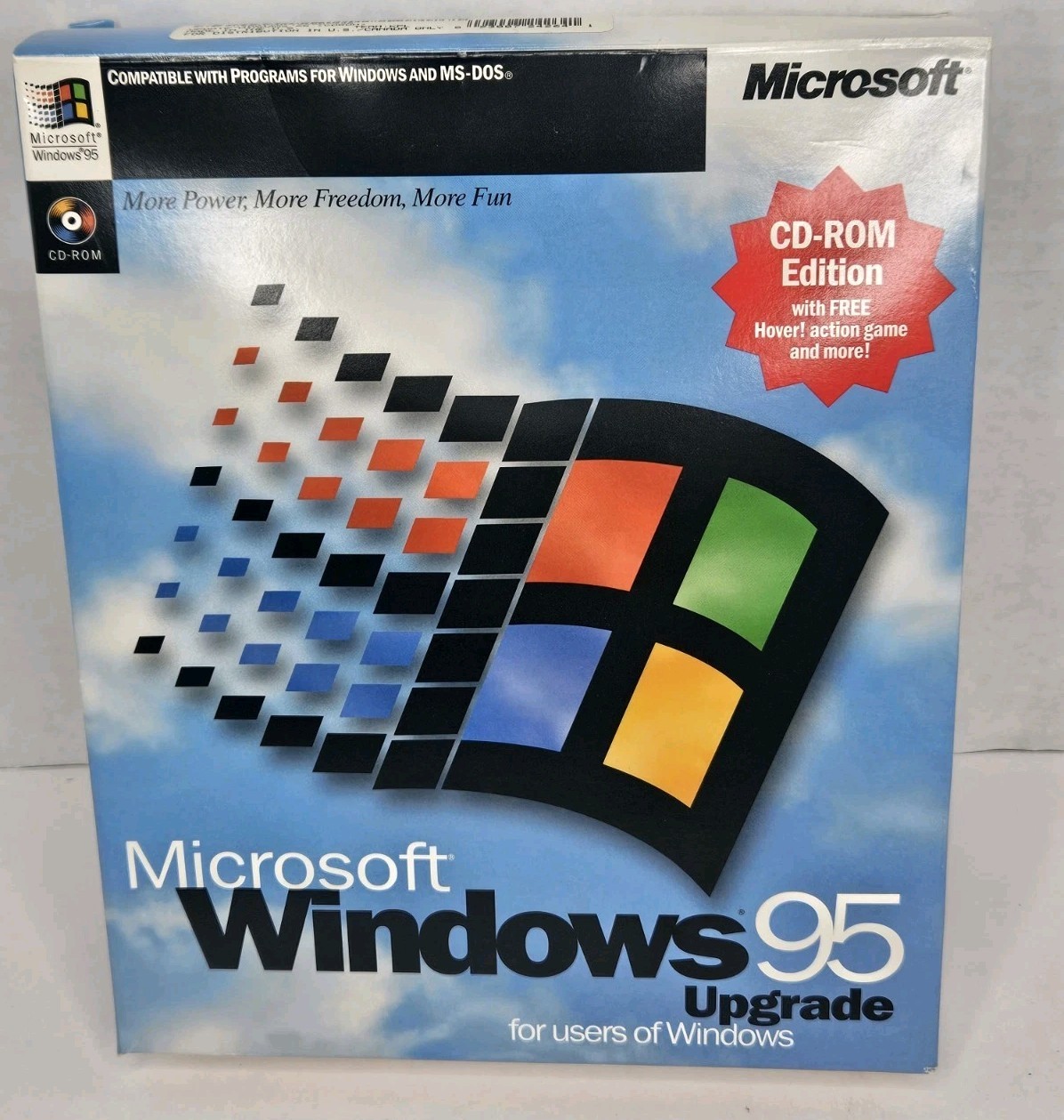 Microsoft Windows 95 Upgrade CD-ROM Edition With Free Games Big Box