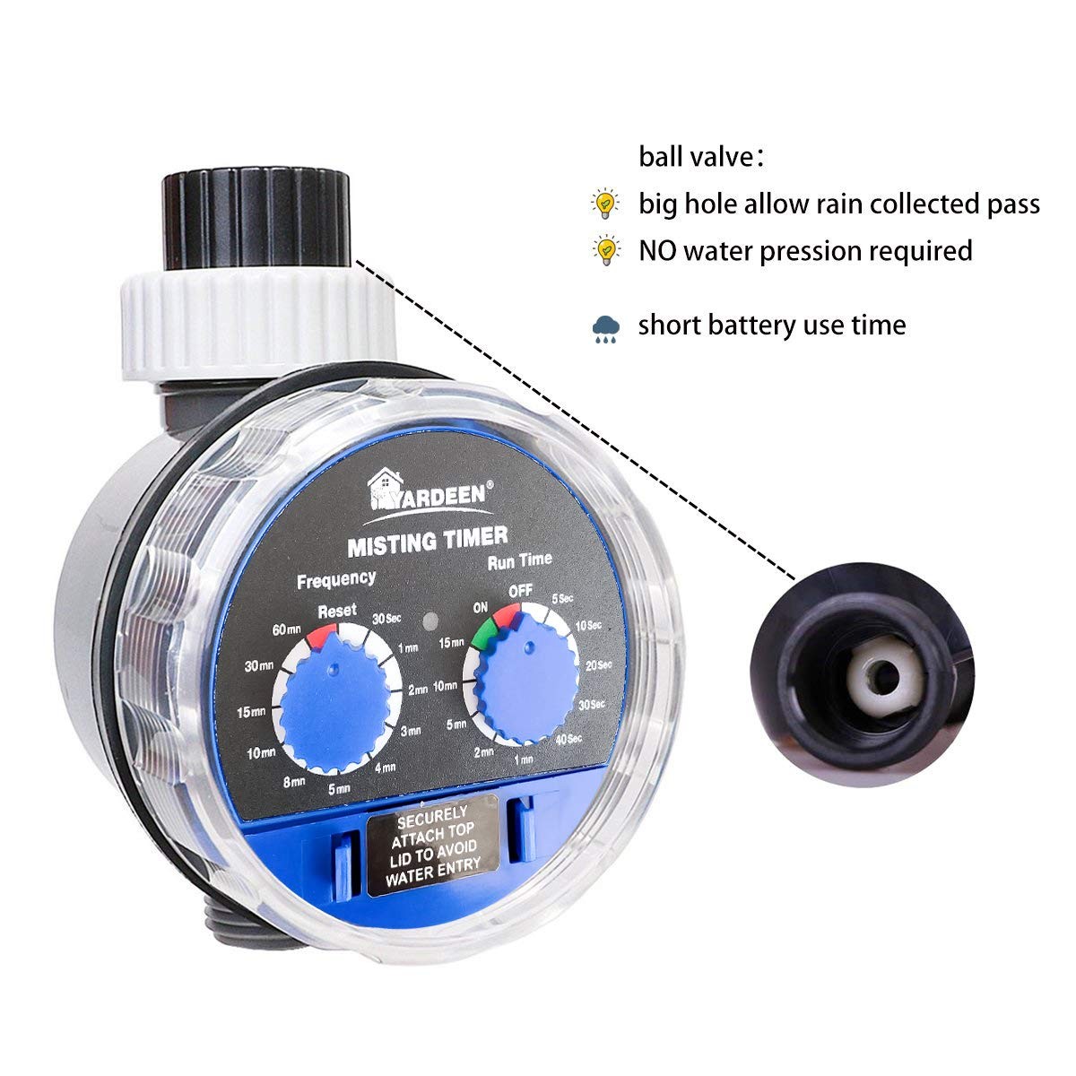 Water Hose Timer fogging Seconds Watering Automatic Electronic Water Timer Ho...