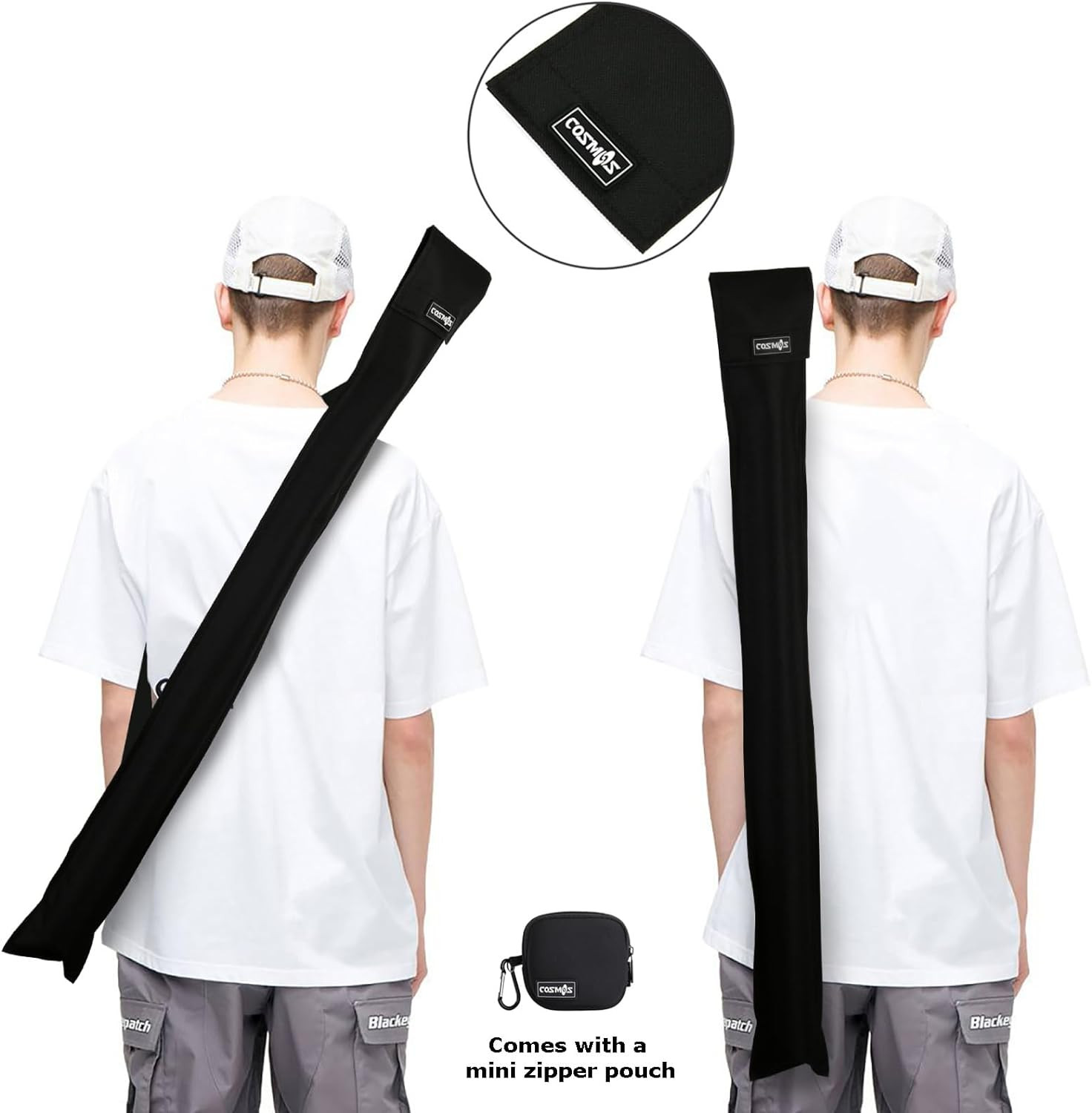Cue Stick Carrying Bag for 1/2 Billiard Stick Storage, 32 Inches Black Color, wi