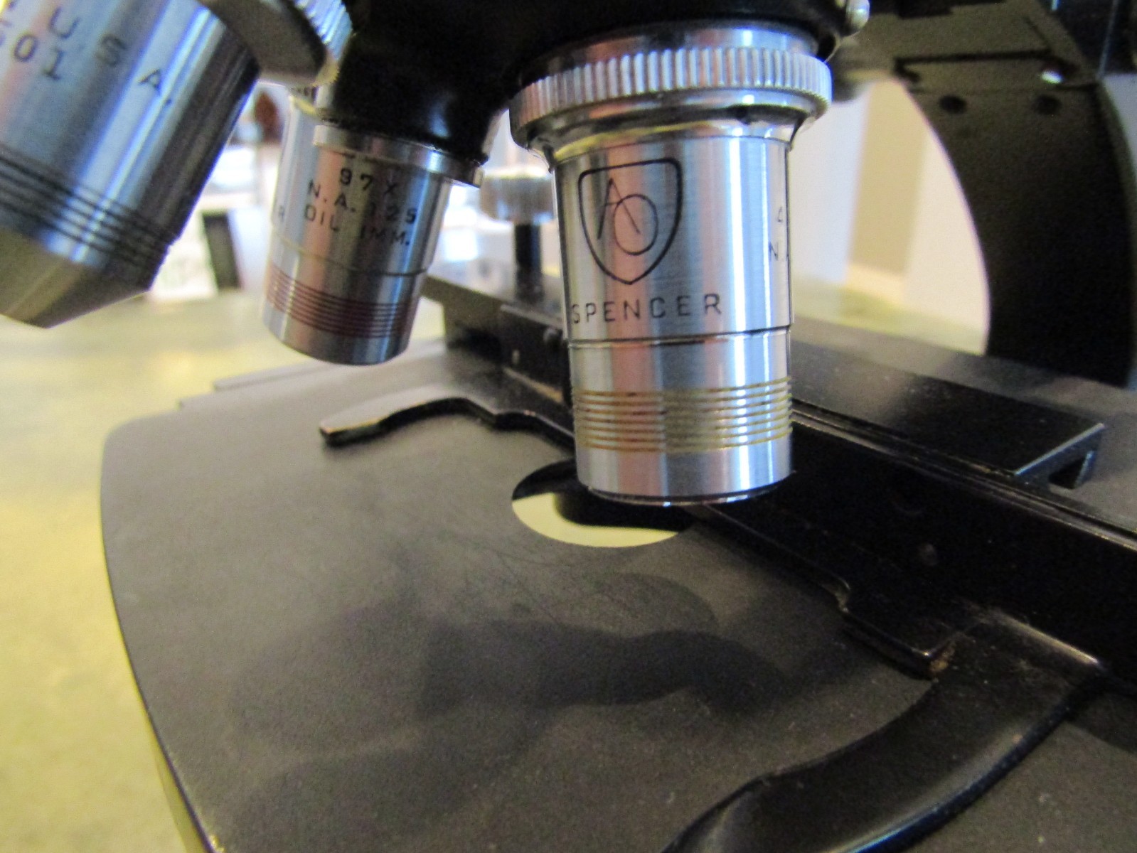 Vintage Rare AO American Optical Spencer Brite-Line Haemacytometer Microscope