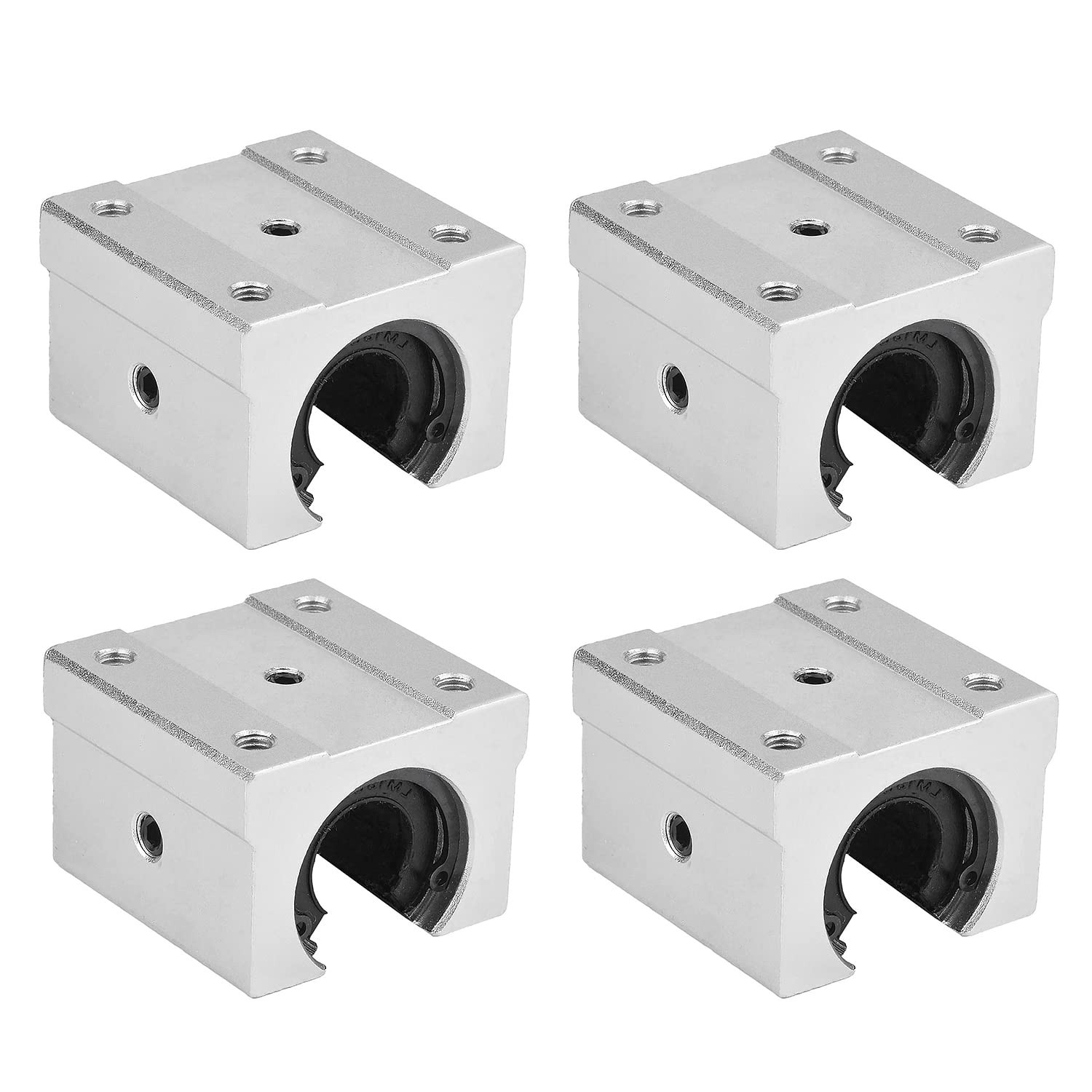 4 Pack SBR12UU Aluminum Slide Block 12mm Linear Motion Rail Bearing Kit