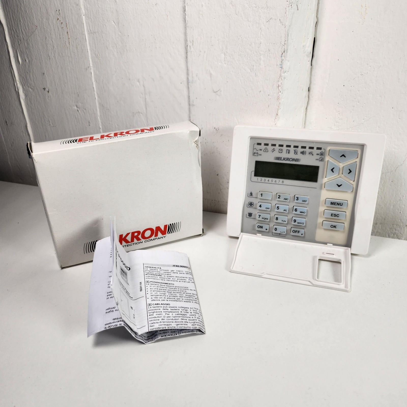Elkron KP500D V.2.00 KP6000211 Alarm Keyboard Used