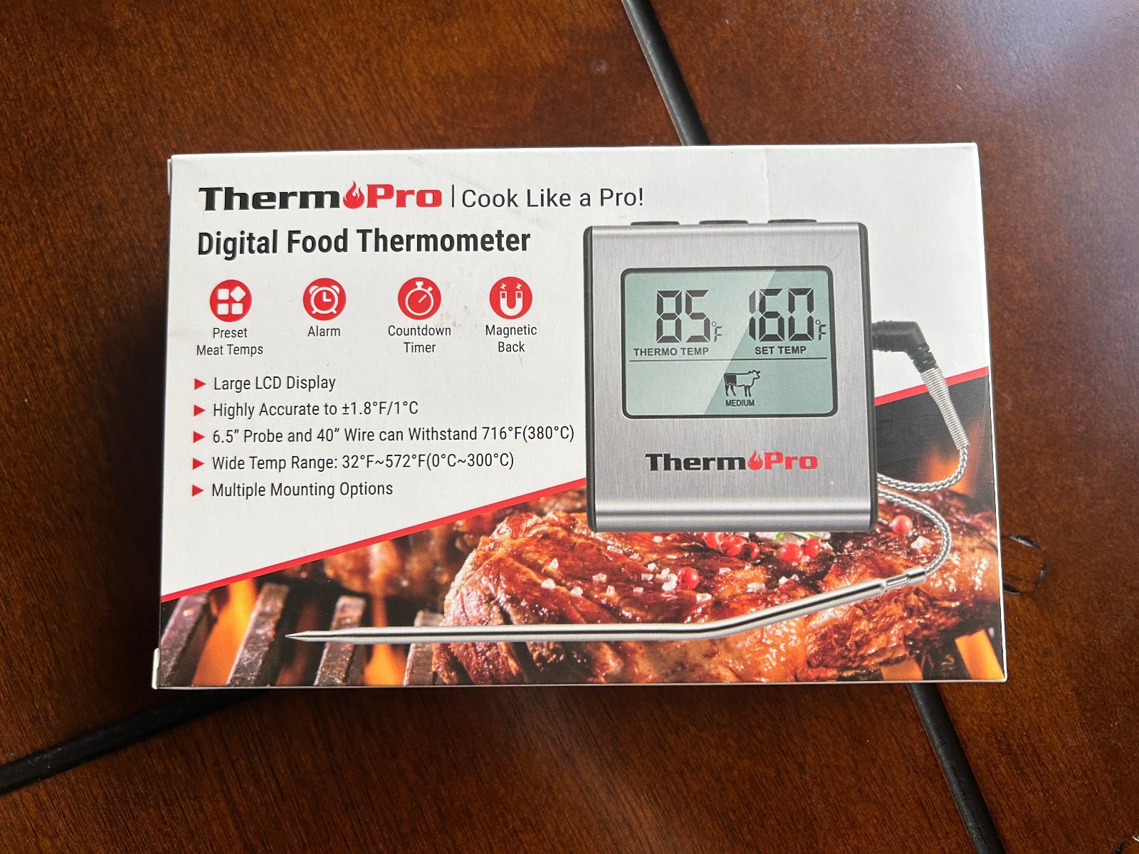 ThermoPro TP16 Large LCD Digital Cooking Food Meat Thermometer