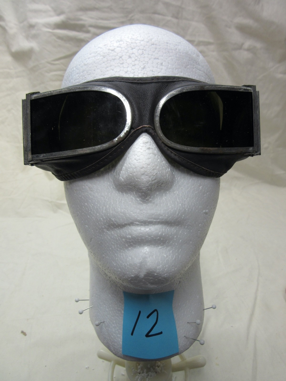 Vintage Chinese Military Aviator Goggles 59 Type Grey Glasses Vtg Steampunk