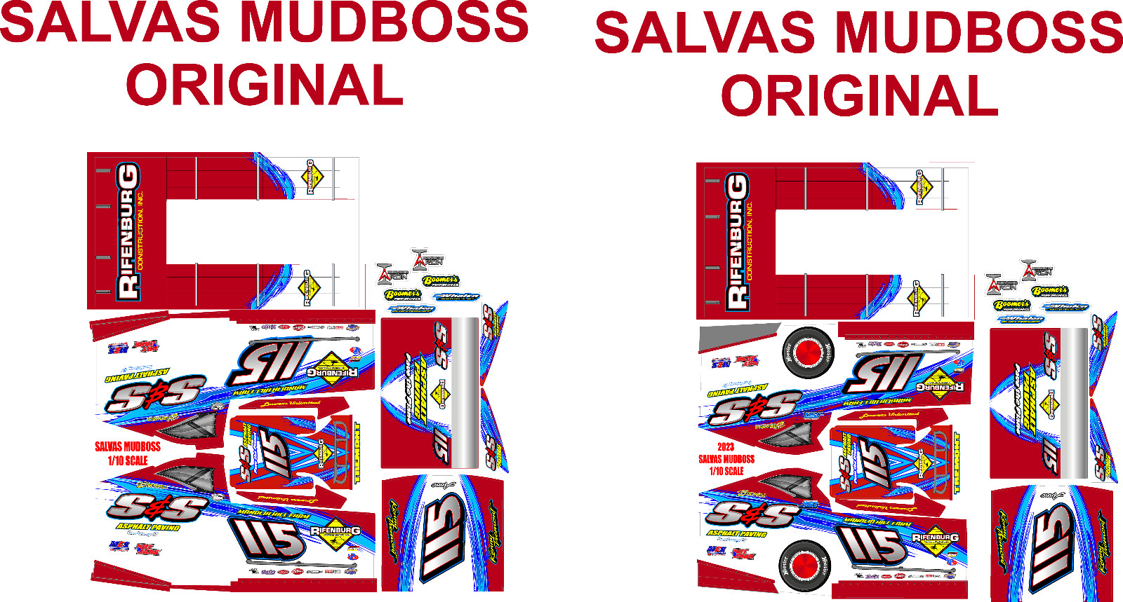SALVAS MUDBOSS TRAXXAS SLASH Kenny Tremont 2020  Grey numbers THEME WRAP KIT