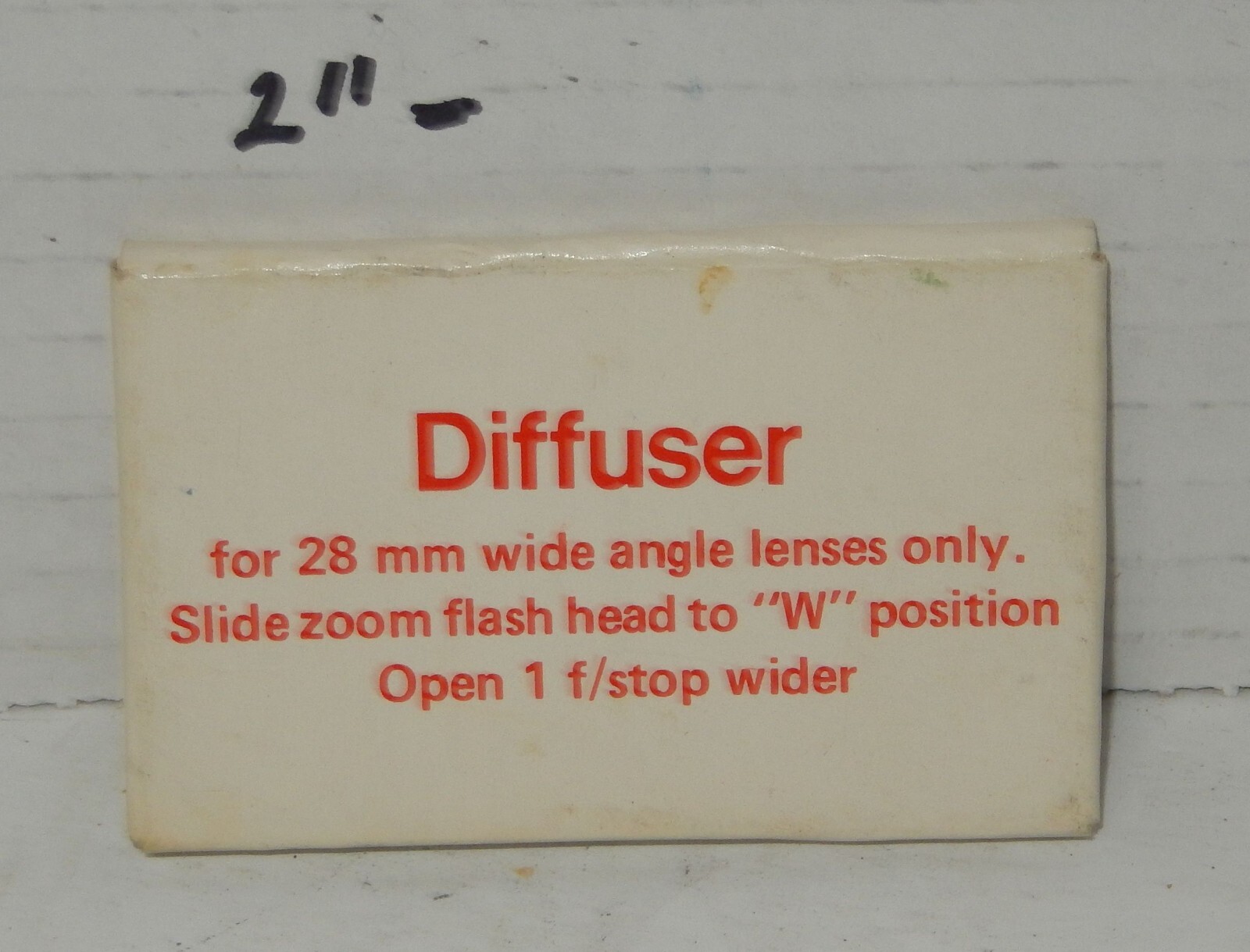 Diffuser For 28mm Wide Angle Lenses Only