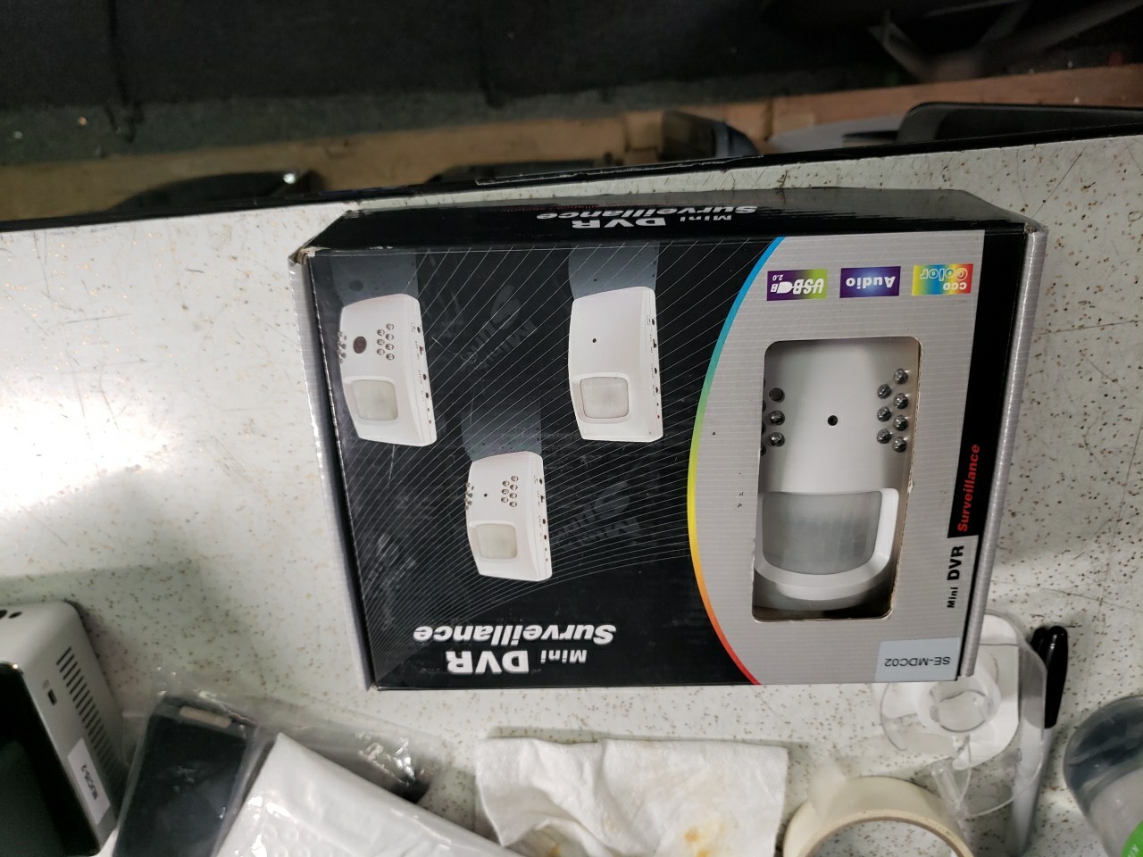 mini dvr surveillance audio usb color with remote open box free ship
