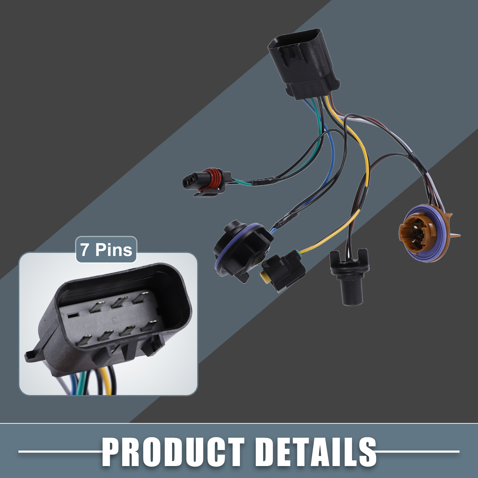 Pack (2) Headlight Socket Wiring Harness for Chevy Tahoe 2007-2014