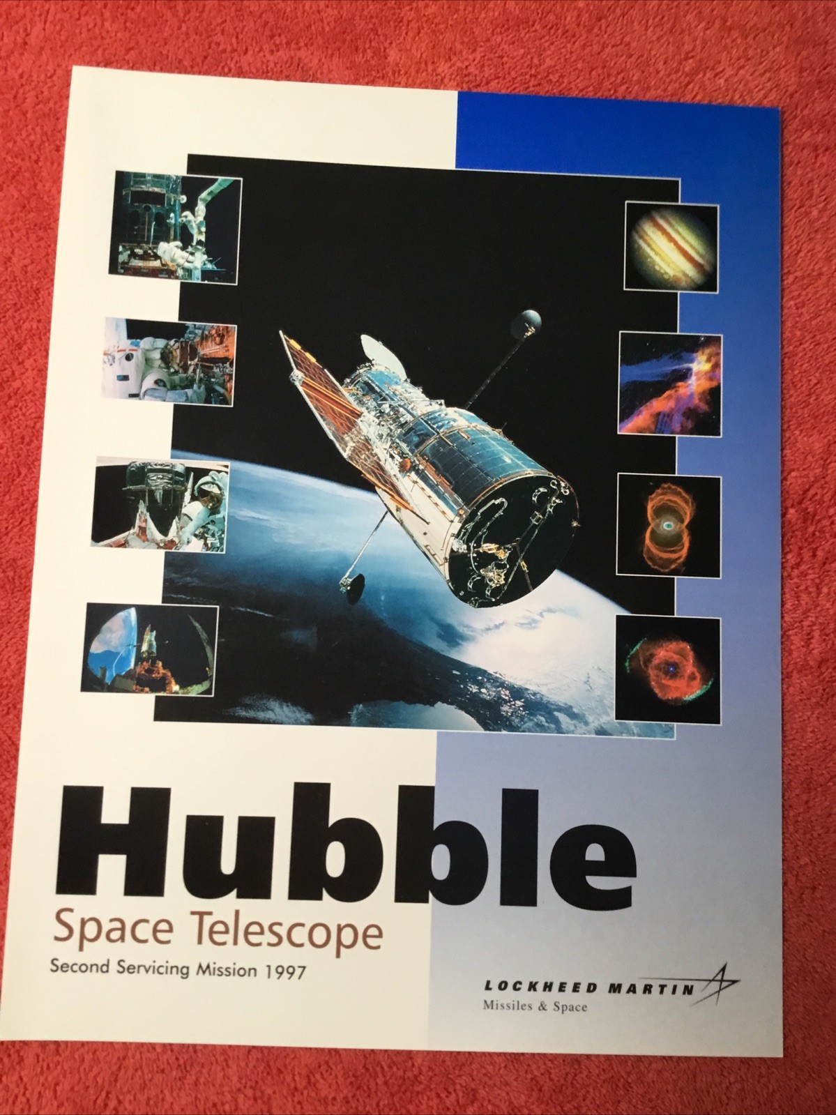 NASA Hubble Space Telescope Lockheed Martin 8.5x11 Info Card