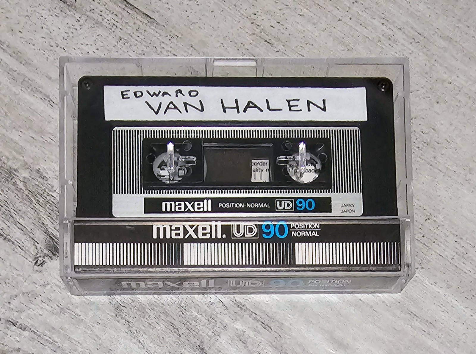 Back To The Future Edward Van Halen Cassette Tape Replica