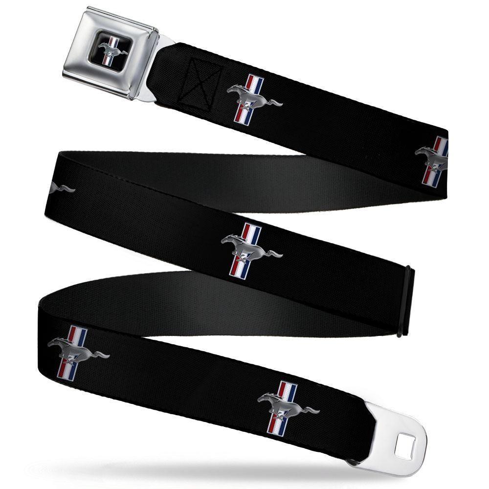 Mustang Seatbelt Belt - Tri-Bar Logo Style - We Ship WORLDWIDE & FREE To USA! 😎