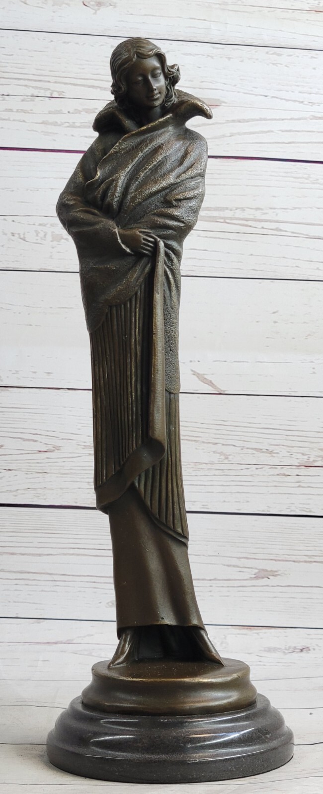 Original Jean Patoue High Society Woman Bronze Sculpture Figurine Statue Sale