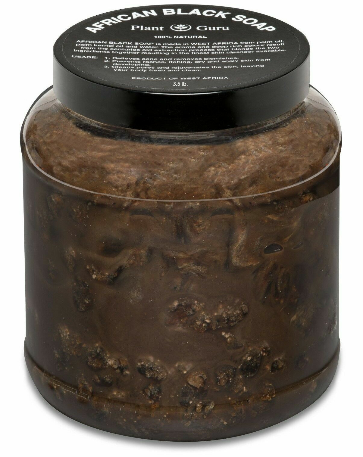 Raw African Black Soap Paste 3½ lbs. Bulk Pure Natural Organic Face Body Wash