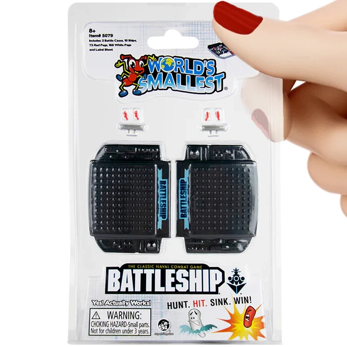 World's Smallest BATTLE SHIP Mini Marble Game Toy Miniature