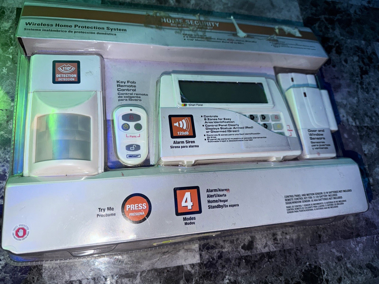 X10 Wireless Home Protection Alarm System Kit Keypad PIR Remote Siren 120dB