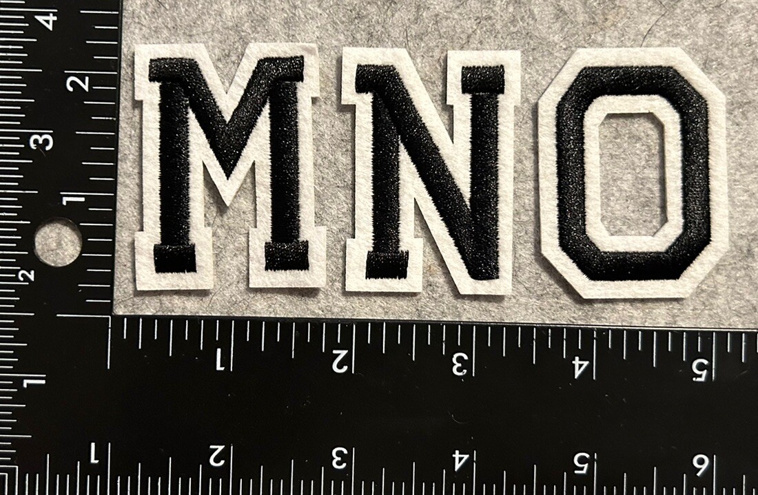 Alphabet Black Embroidered Letter Patch Jacket Hat Iron-on Jersey