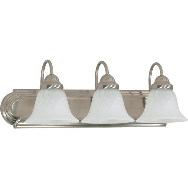 Ballerina 3 Light 24 in. Vanity Frosted White Glass Brushed - New Damaged Box