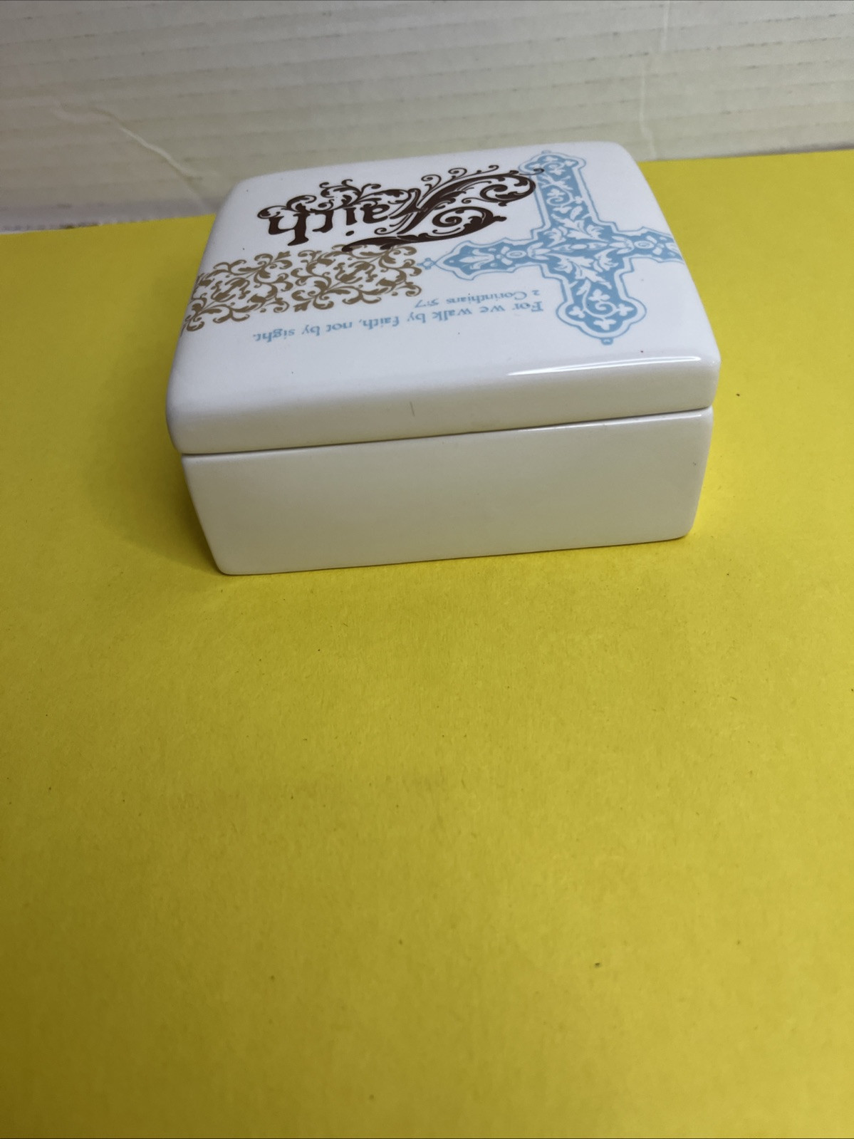 2007 Sonnets Studios Trinket Box FAITH AS FOR ME