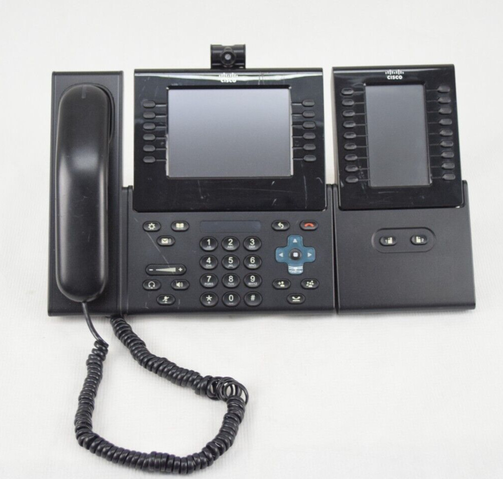Cisco CP-8961 UC Office Phone w/ UC Color Key Expansion Module