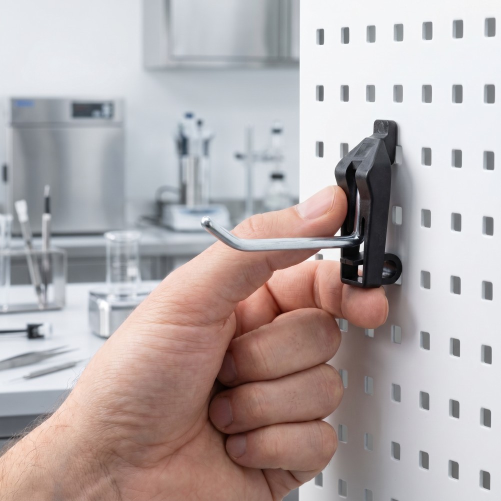 10Pcs Square Hole Pegboard Hook: Workshop Tool Hanger Pegboard Accessories -