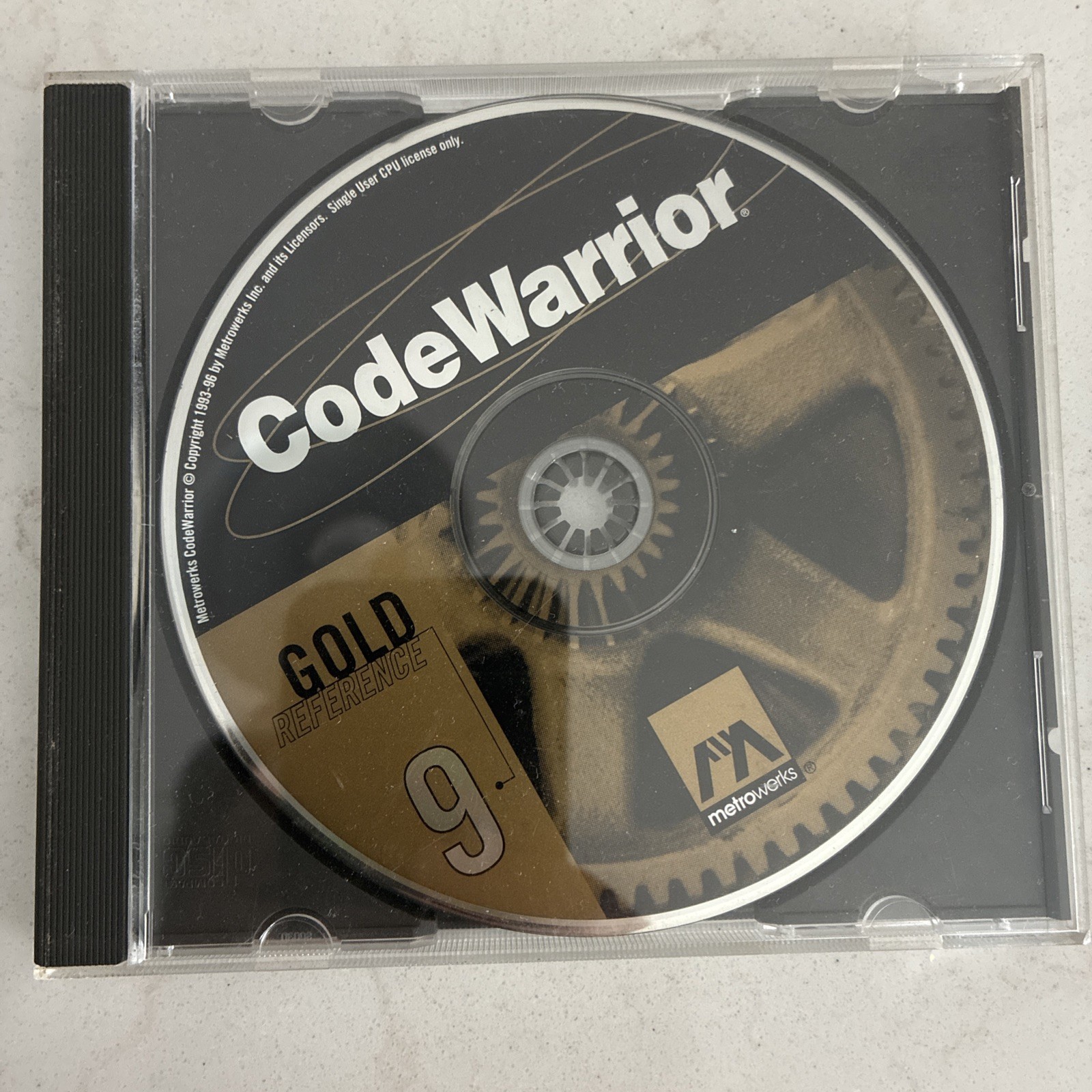 MetroWerks CodeWarrior 9 Gold Tools & Reference CDs, 1996, for Mac OS, No Key