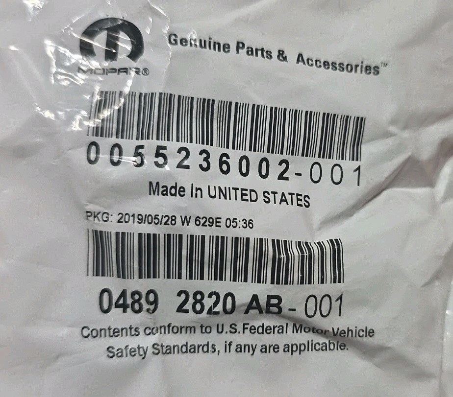 New Genuine Mopar Valve Spring Retainer Lock 4892820AB