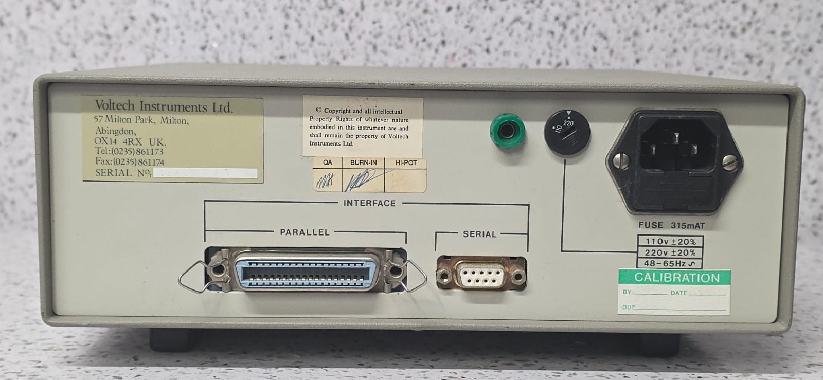 Voltech TF 2000 - Frequency Response Analyzer TF 2000