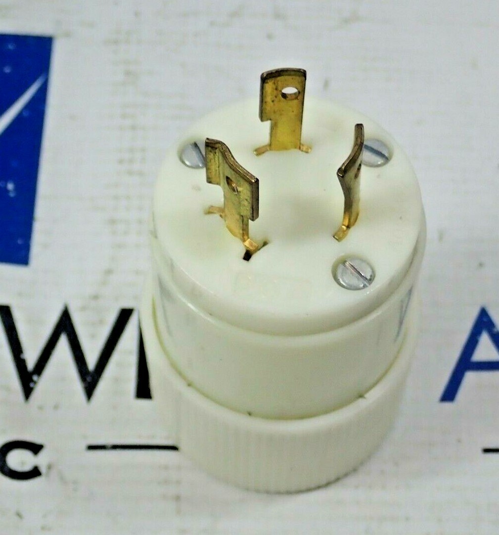 NEW Bryant 71220-NP White Locking Plug 3P 3W 20A 480V no box