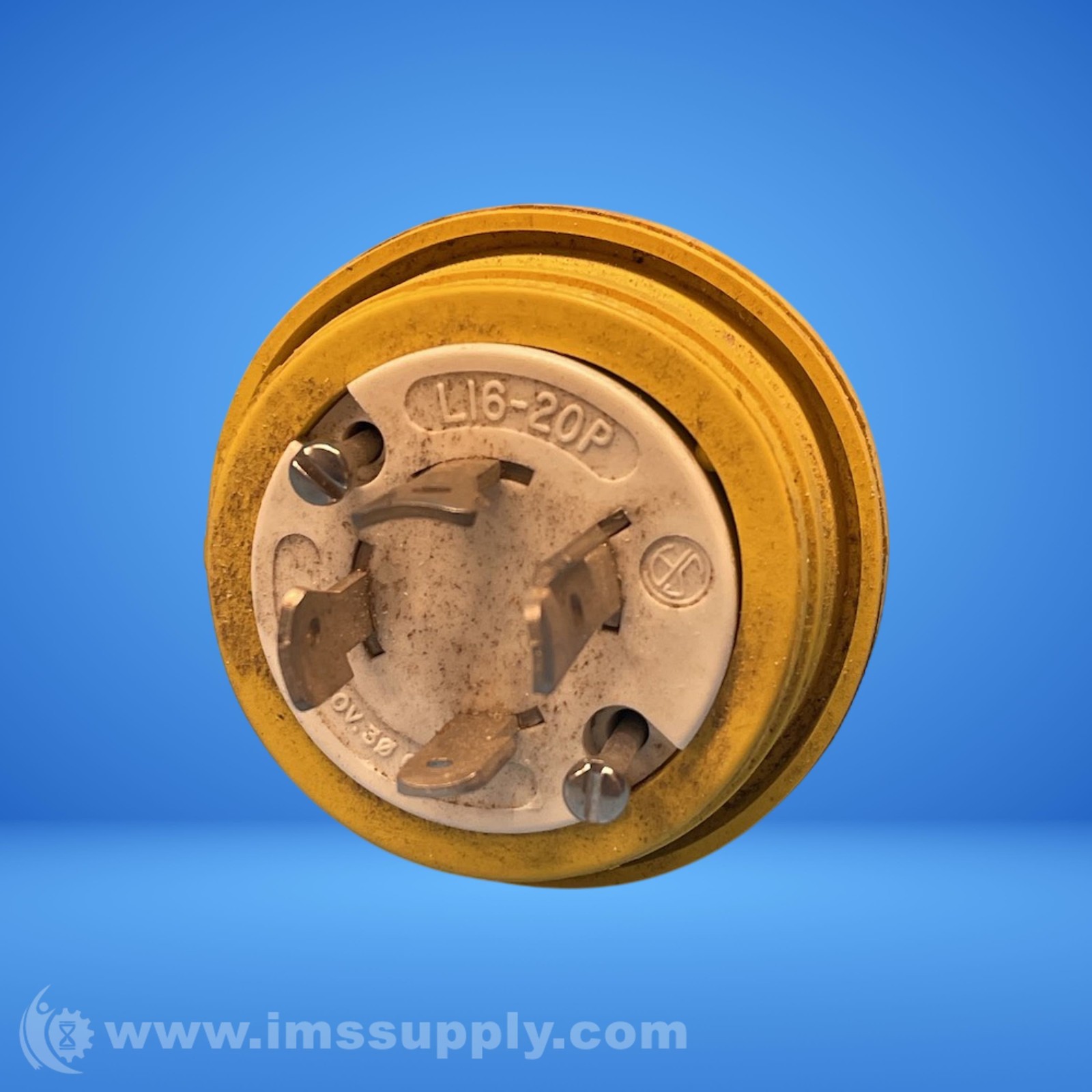 Woodhead 26W76 3 Pole 4 Wire Yellow Locking Plug 7974