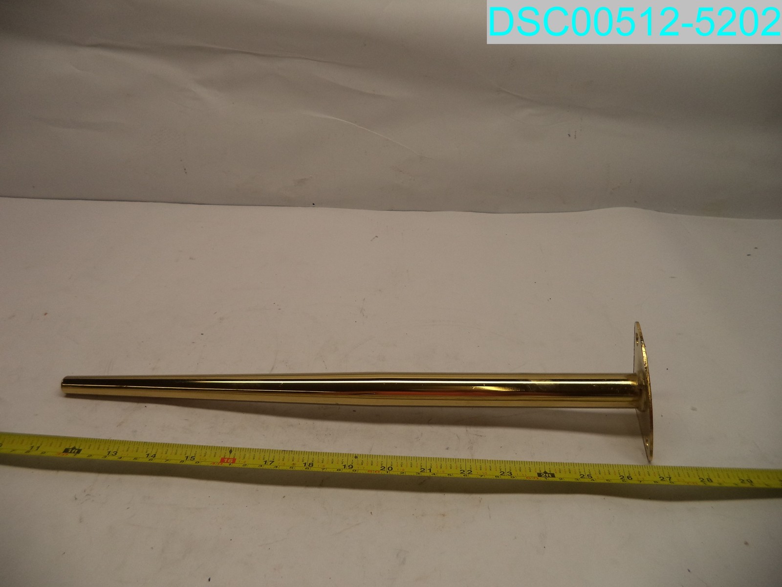 QTY=4: 16-3/4" L Replacement Furniture Gold Legs 1" Tapered To 9/16" 2" C To C