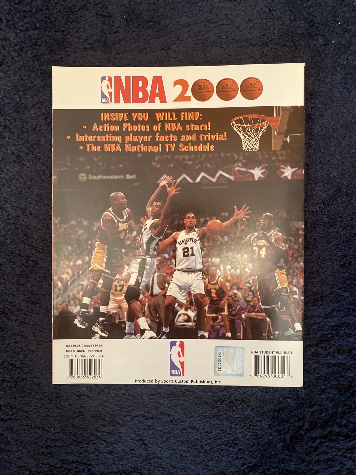 NBA 1999-2000 Season Student Planner Book