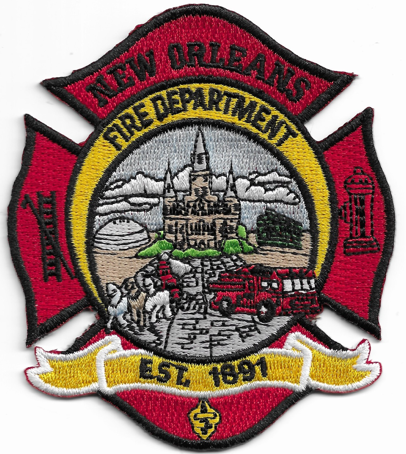 Louisiana  Fire Patch  "Est. 1891 new style", (3.5" x 4" size)  fire patch