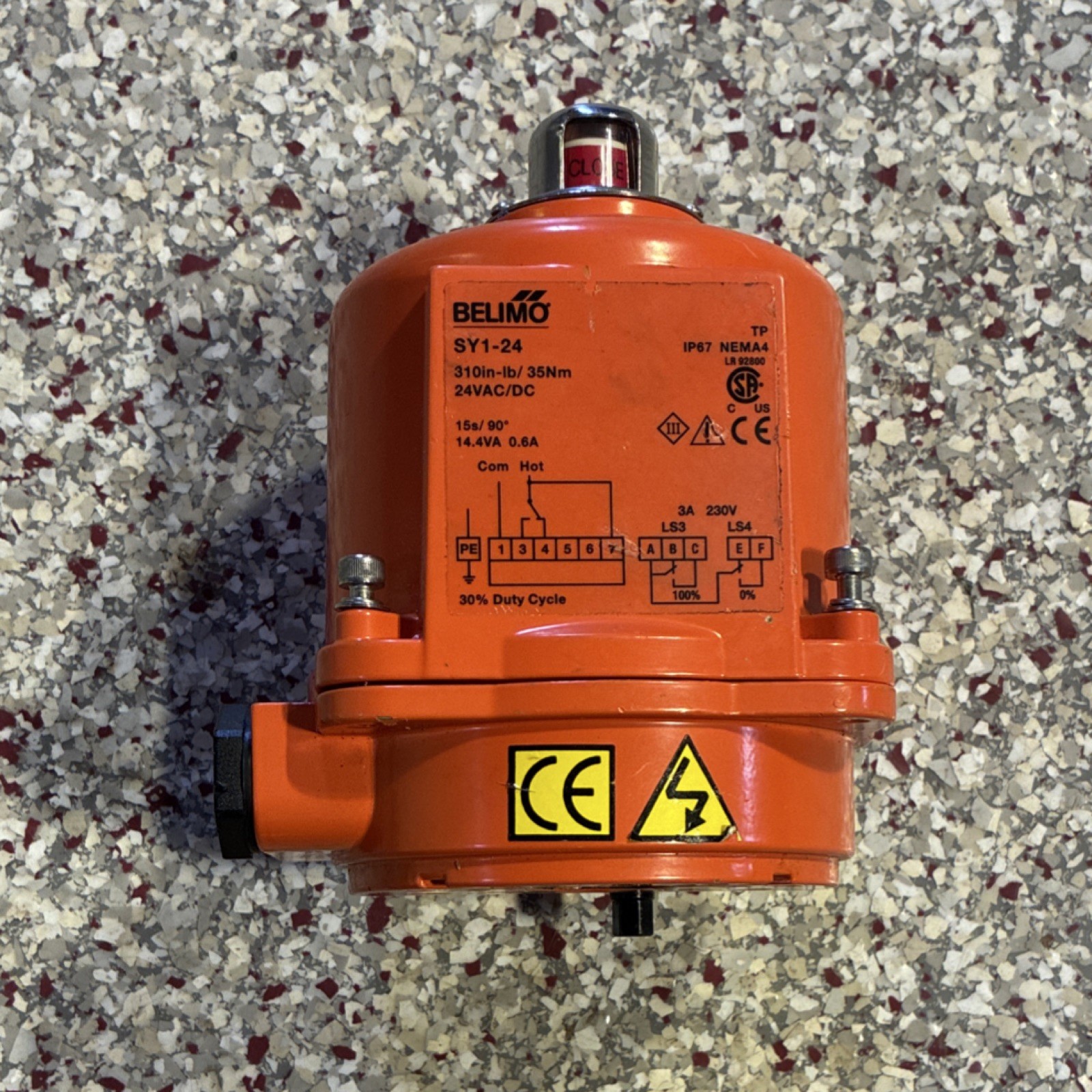 Belimo SY1-24 Damper Actuator Corded Electric 24V HVAC MPN SY1-24